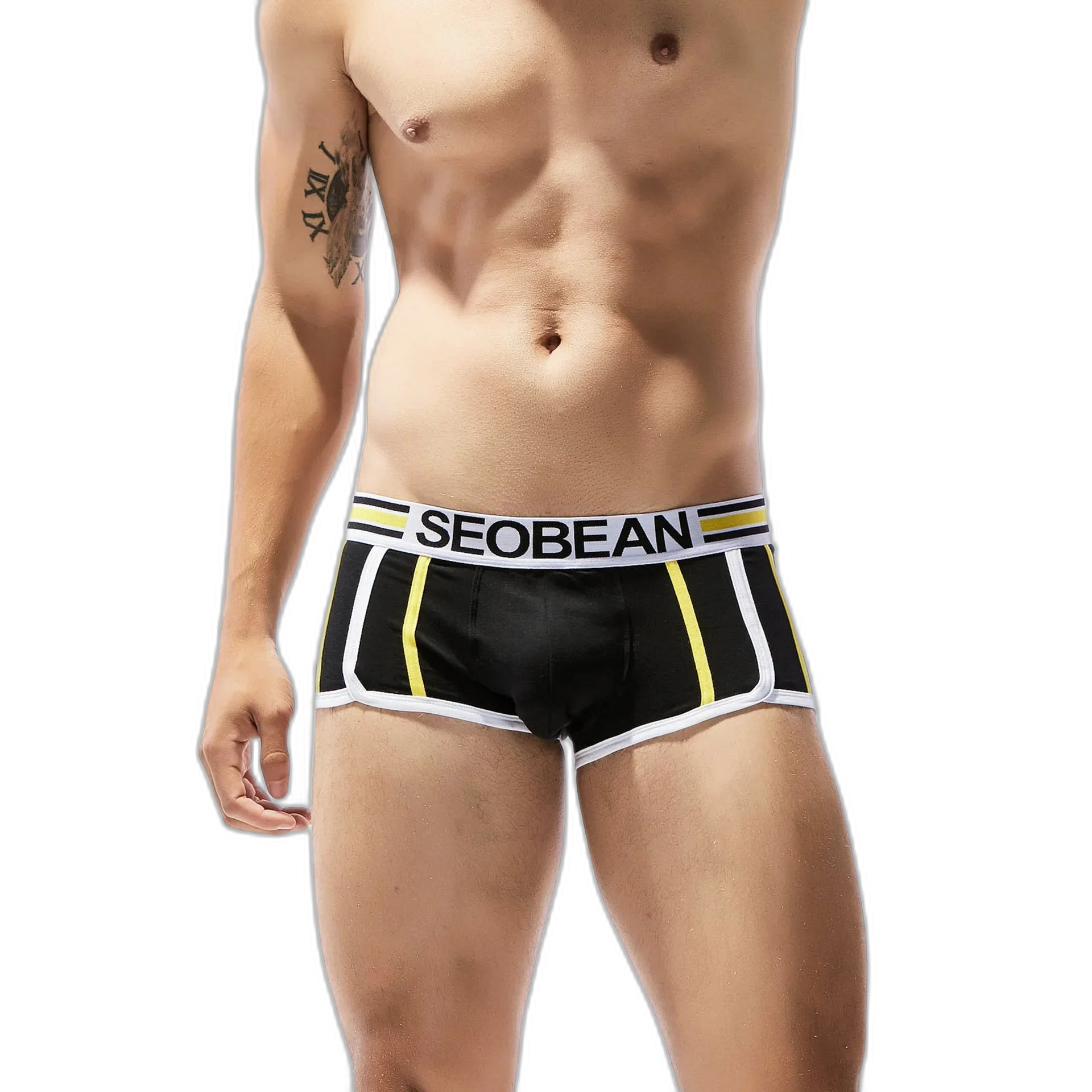 SEOBEAN Racing Stripes Low Rise Boxer Briefs