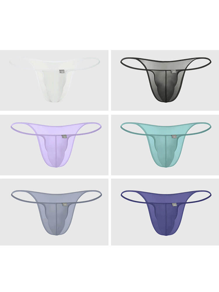 Men's Sexy Low-Rise Prominent Pouch Thong