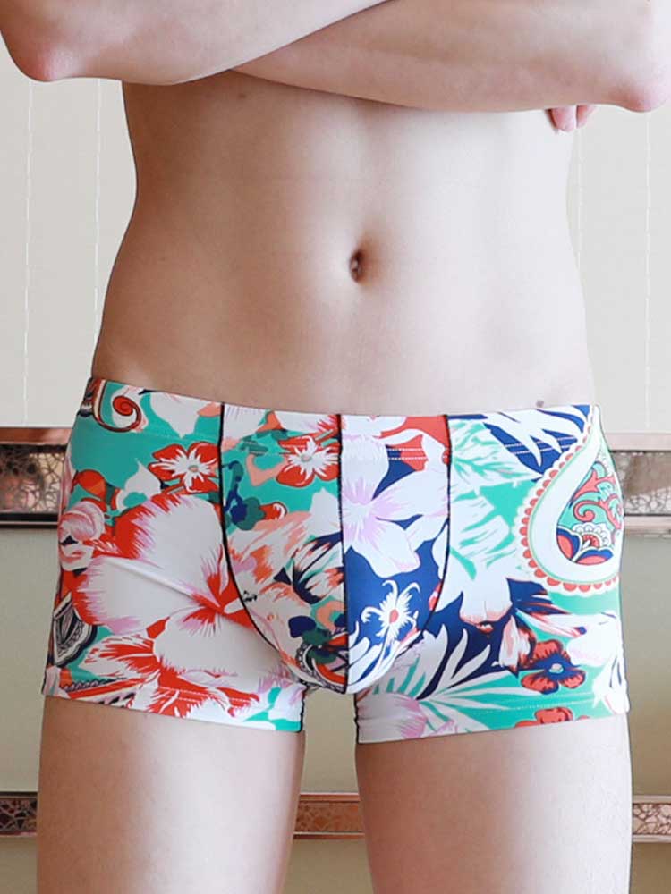 Men's Ice Silk Breathable Summer Printed Trunks