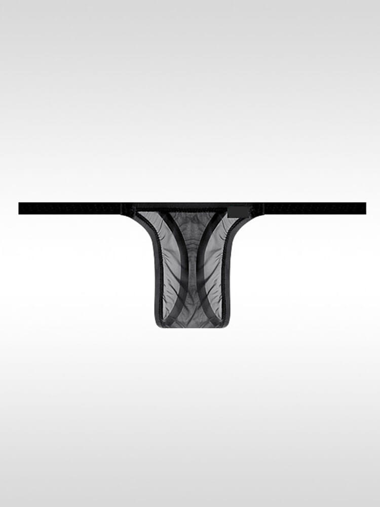 Men's Low-Rise Ultra-Thin Sheer Thong