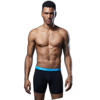 3Pcs Men's Sports Cotton Soft Solid Color Boxer Briefs