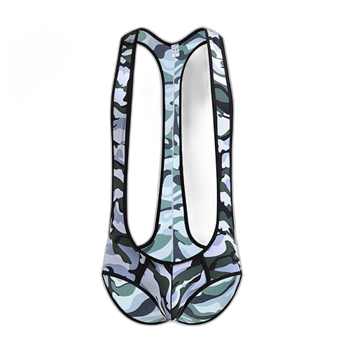 Kinky Camo Wrestling Jockstrap Bodysuit