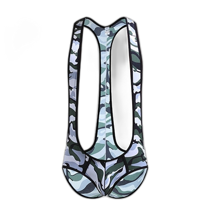 Kinky Camo Wrestling Jockstrap Bodysuit