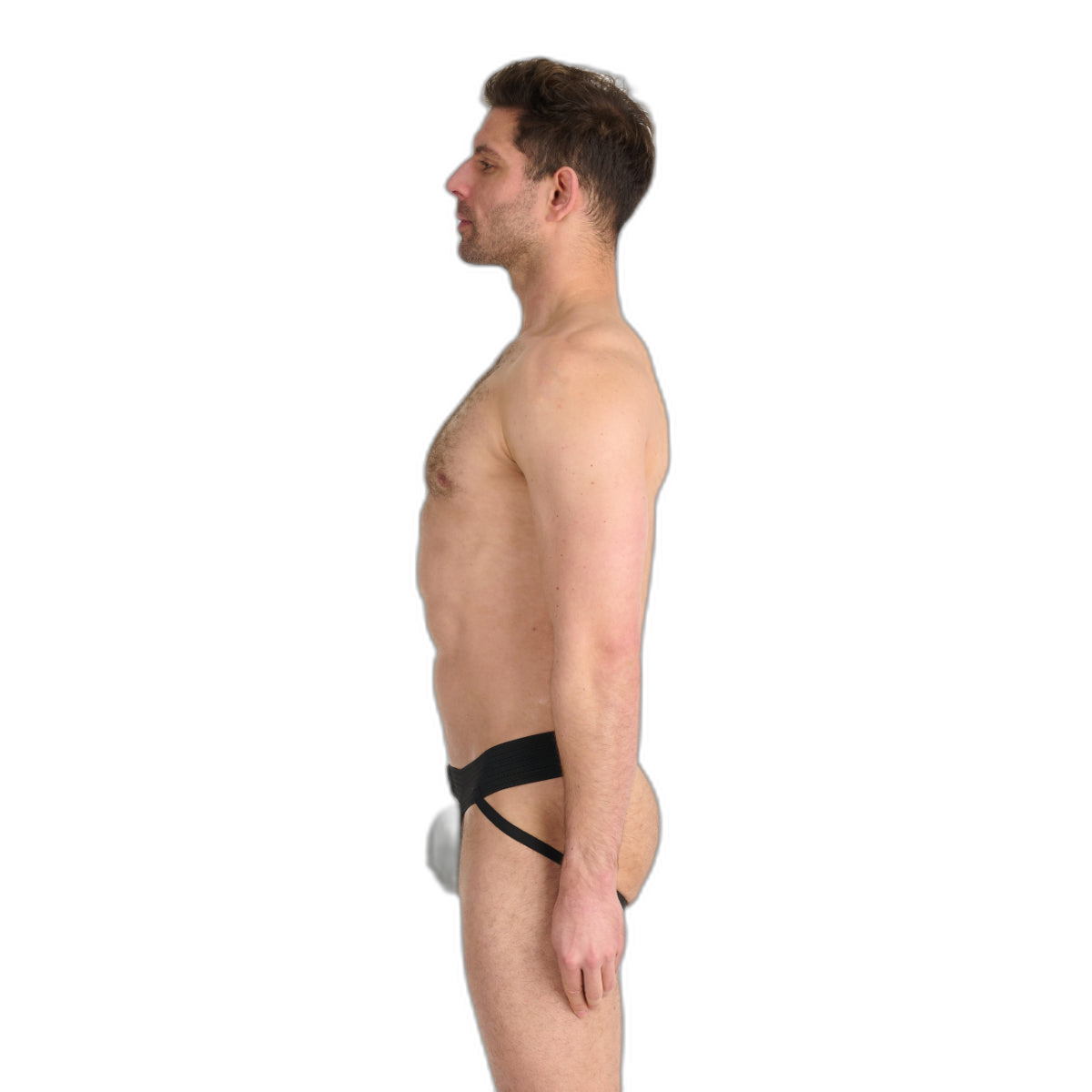 Prowler RED Leather Pouch Jock Strap Black Grey