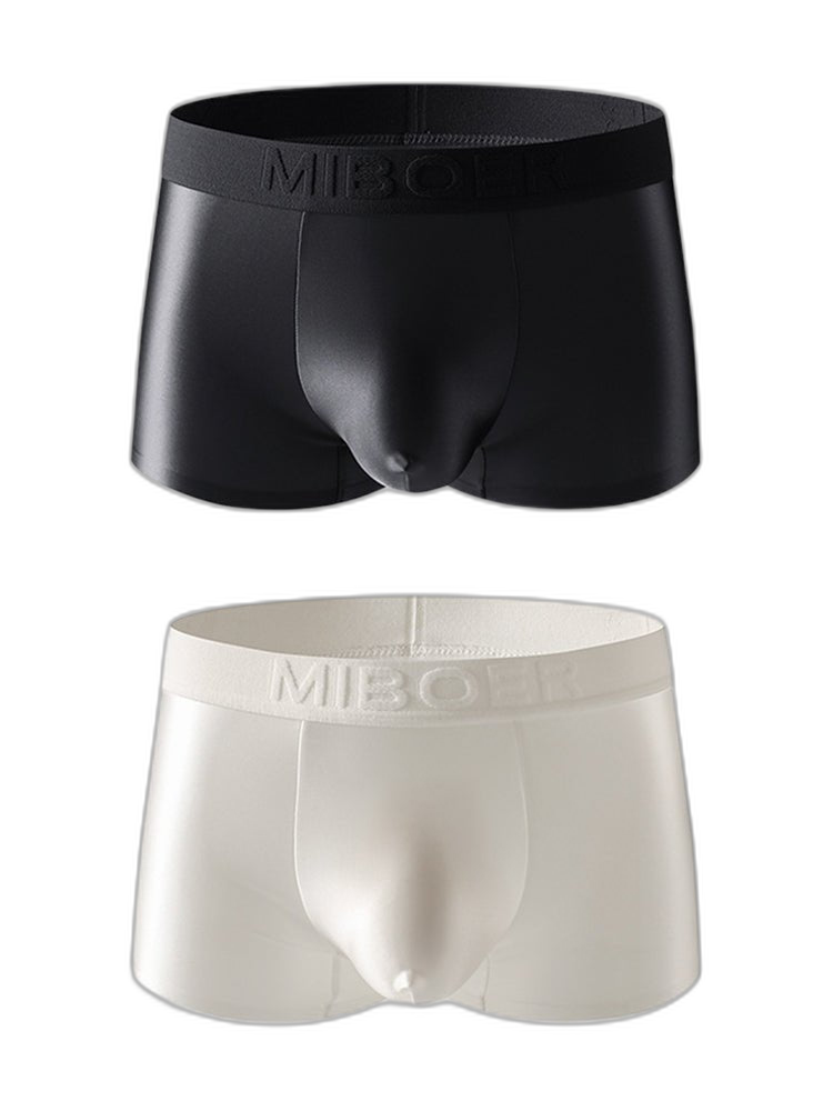 2 Pack Men's Premium Ice Silk Ultra-Soft Lightweight & Airy Trunks