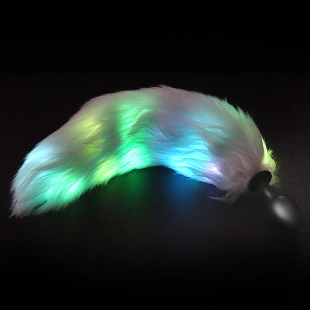 Light Up Furry Butt Plug