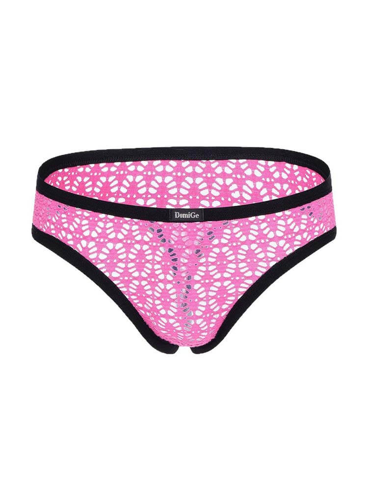 Men's Sexy Mesh Hollow-Out Low-Rise Thong