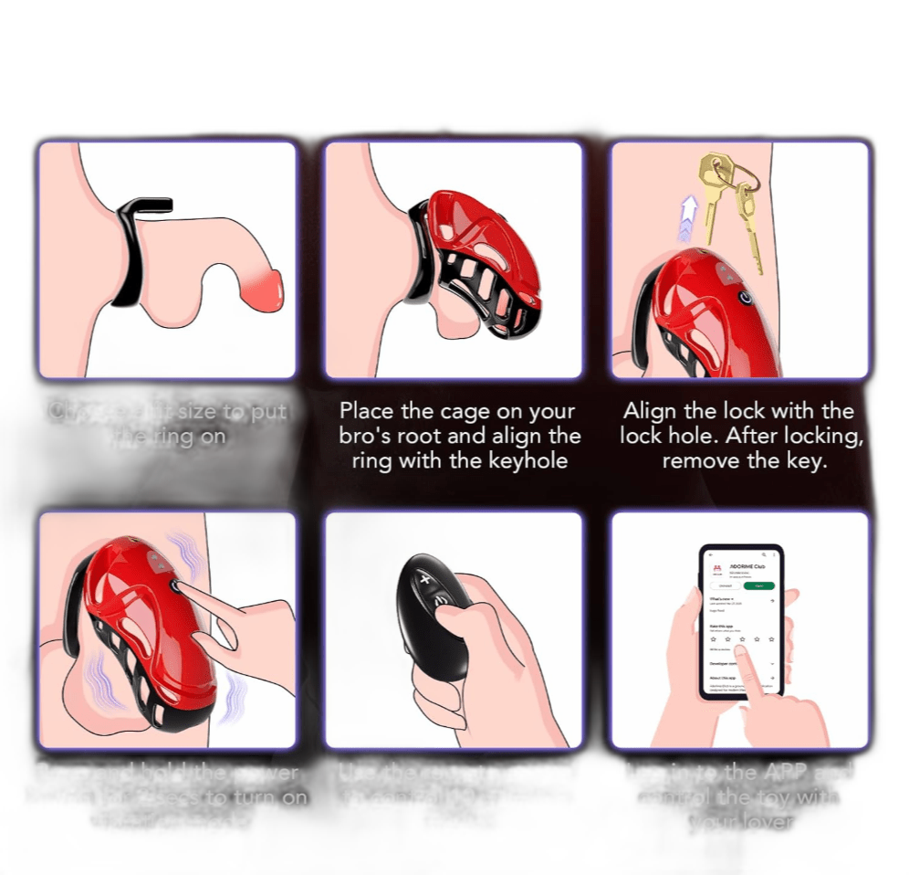 App Controlled Vibrating Chastity Cage