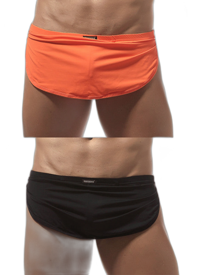 Men's Sexy Side Split  Boxers With Support Pouch