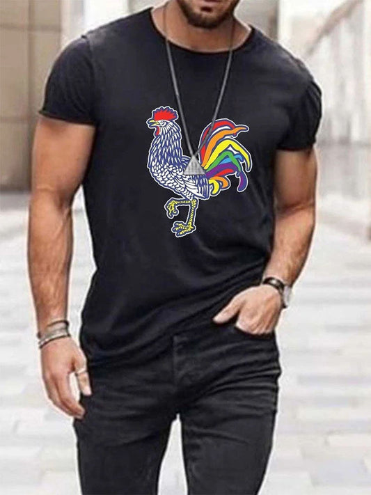 Men's LGBT Pride Rainbow Cocky Print T-Shirt
