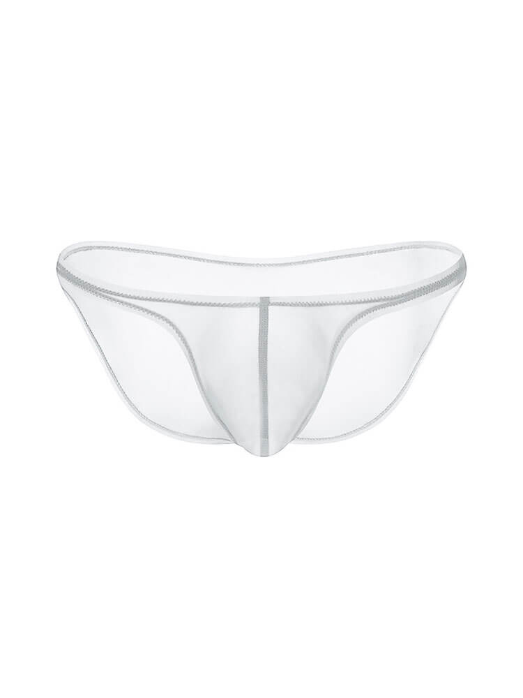 Men's Sheer Solid Color U-Pouch Thin Briefs