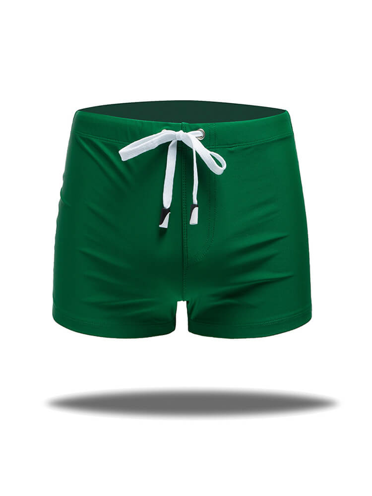 Men's Fashion Solid Color Quick-Dry Swim Trunks