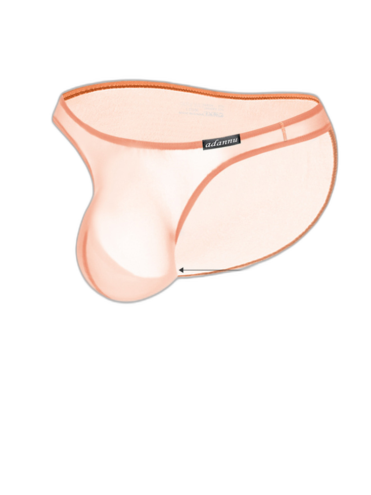 Men's Sheer Low-Rise Bikini with Contoured Pouch