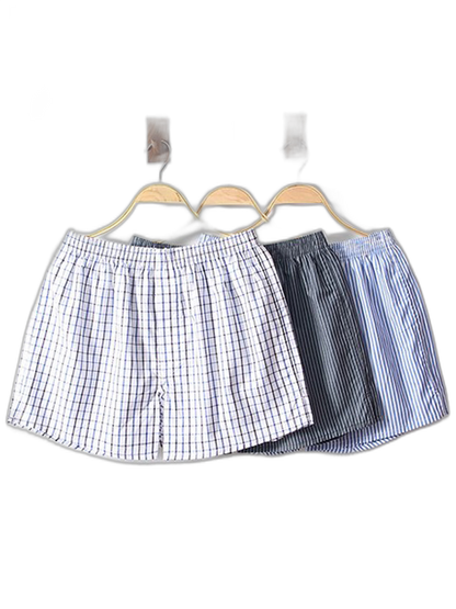 3 Pack Men's Cotton Loose Boxers