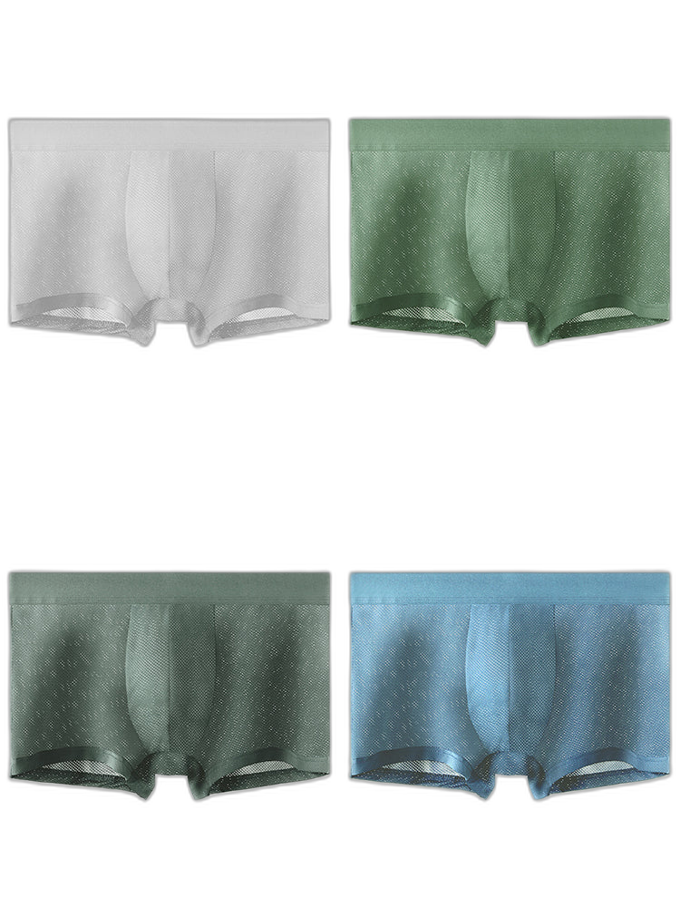4 Pack Men's Thin Ultra Breathable Mesh Trunks