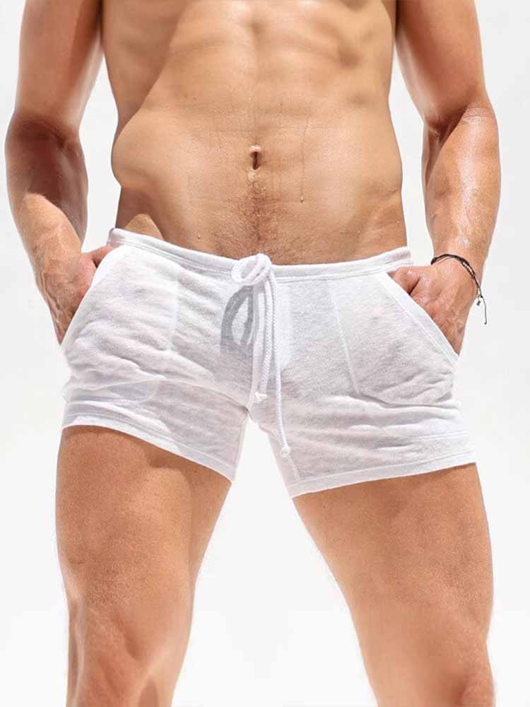 Men's Breathable Ultra-Thin Casual Lace-Up Shorts