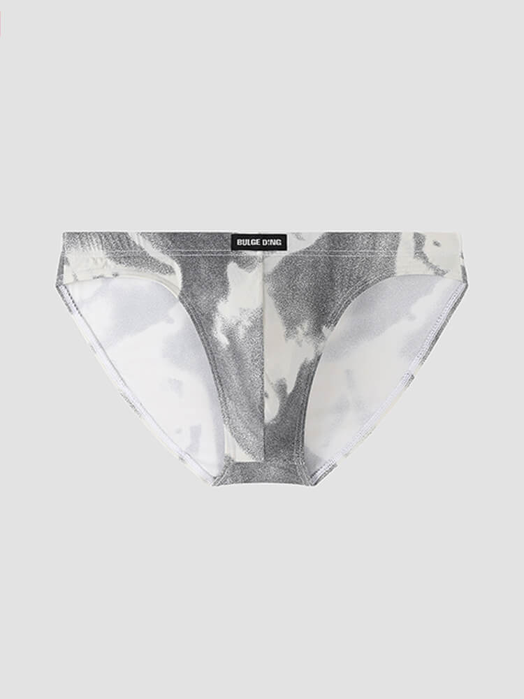Men's Traces Sand-Grain Print Bikin Briefs