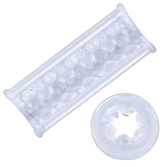 Transparent Ribbed Sleeve Masturbator