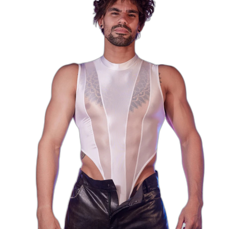 Transparent Tease Mesh Bodysuit