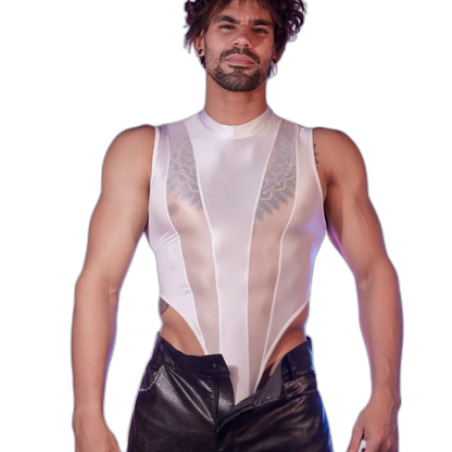 Transparent Tease Mesh Bodysuit