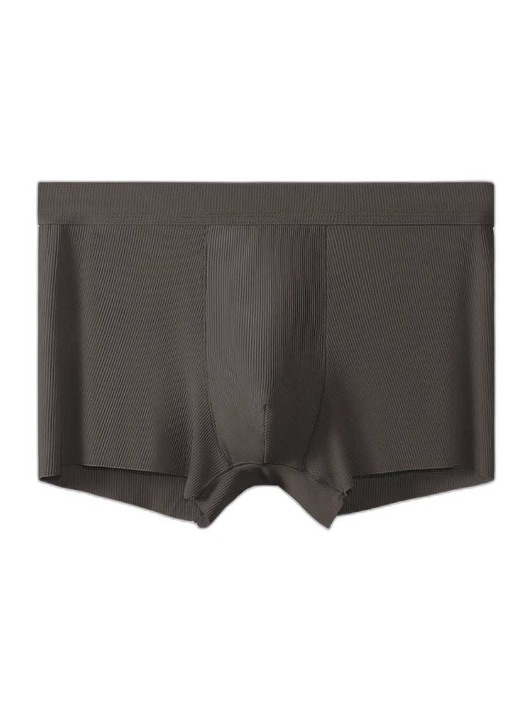 4 Pack Men's Ice Silk Seamless Trunks Underwear