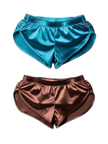 2 Pack Men's Home Loose-Fit Solid Color Seamless Smooth Boxers
