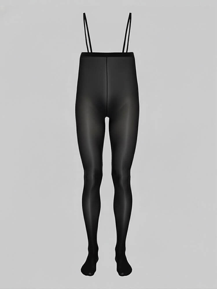 Men's Sexy High-Waisted Suspender Pantyhose