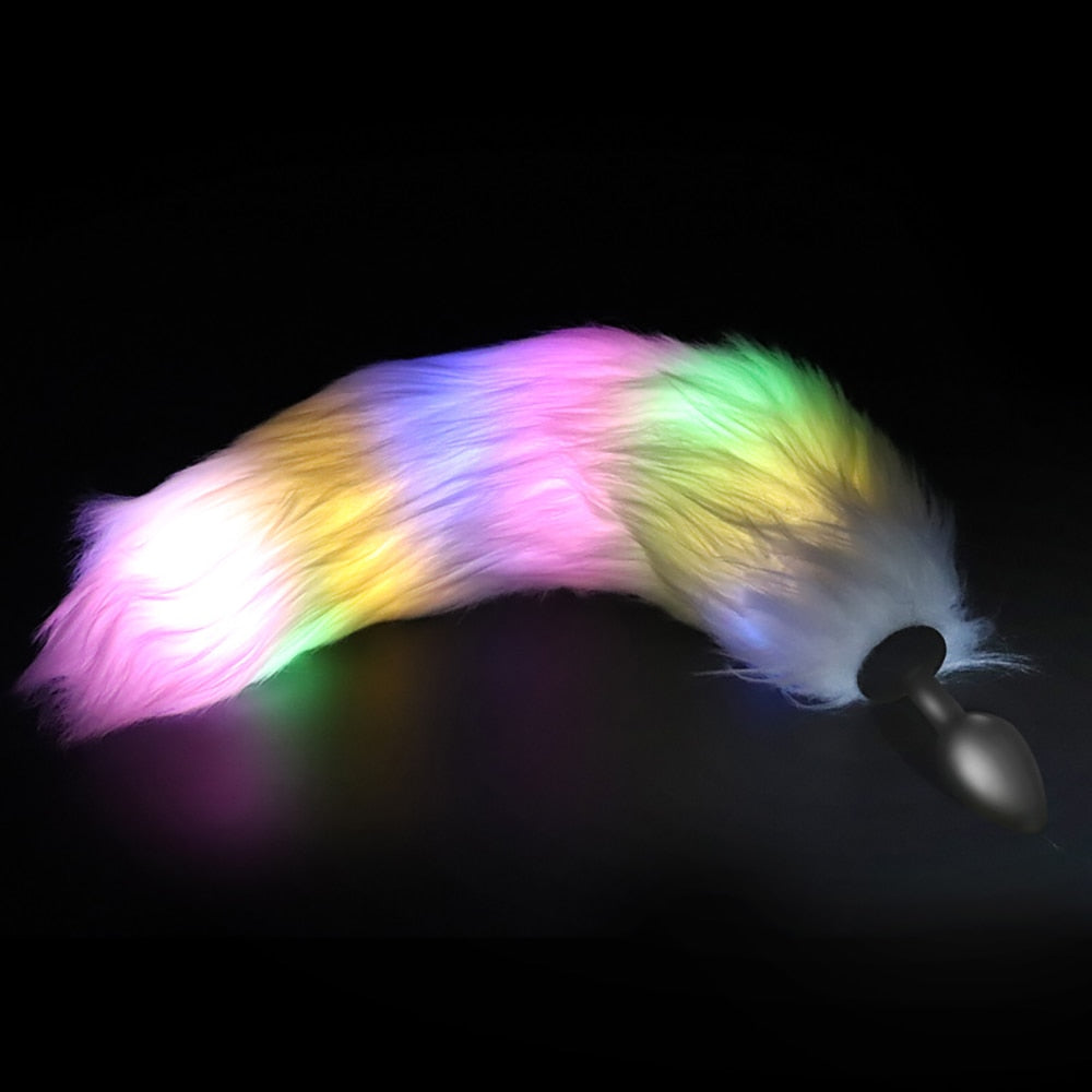 Light Up Furry Butt Plug