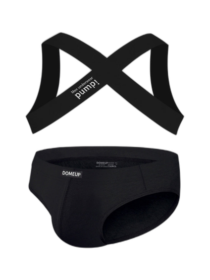 Men's Athletic High-Elasticity Compression Activewear Shoulder Strap & Underwear