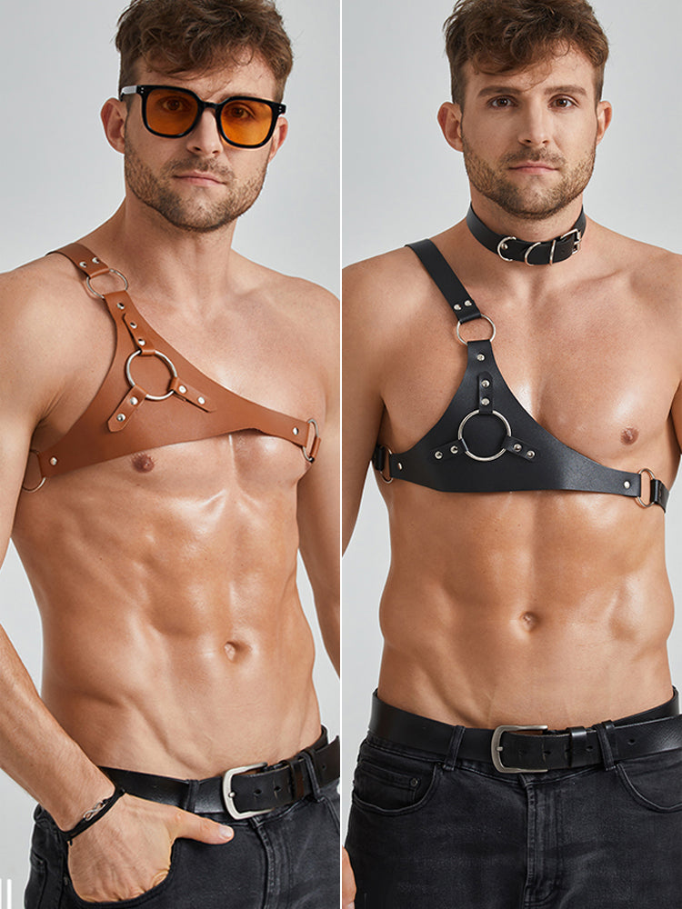 Crossbody Shoulder Wide Strap Leather Harness