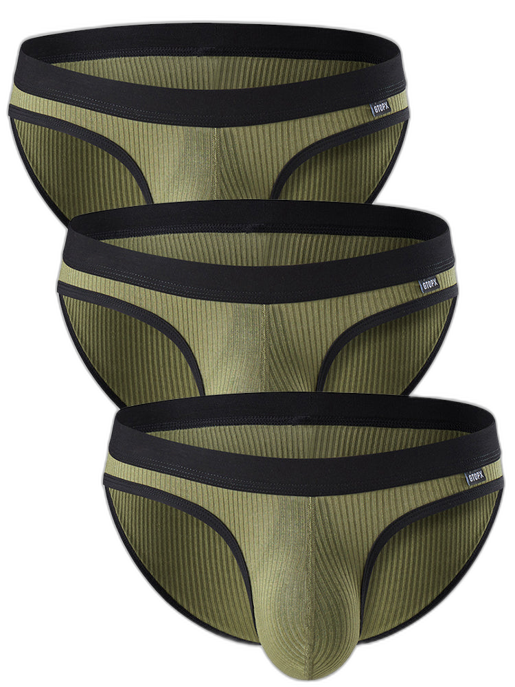 3 Pack Low Rise Soft Briefs With Support Pouch