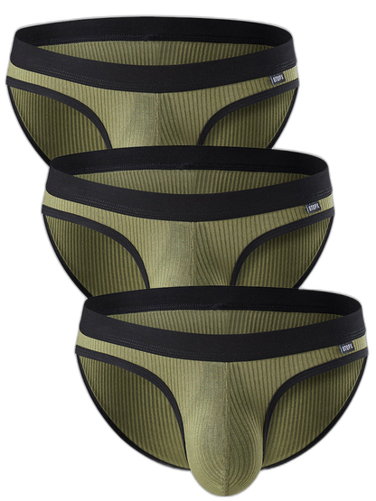 3 Pack Low Rise Soft Briefs With Support Pouch