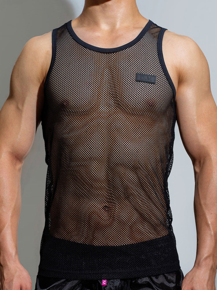 D.M Men's Mesh Sexy Breathable Sports Tank Top