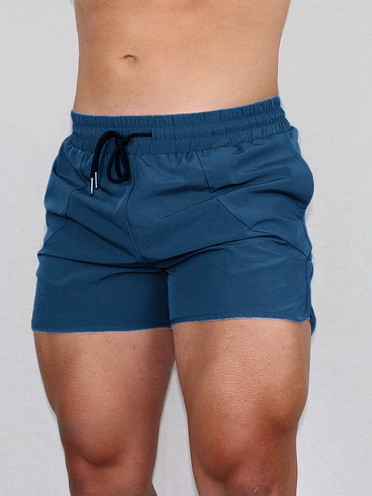 Men's Solid Outdoor Training Drawstring Shorts