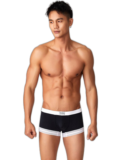2 Pack Men's Ice Silk Lace Cuff Trunks