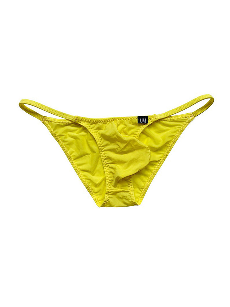 Men's Solid Color Thin Semi Transparent Briefs