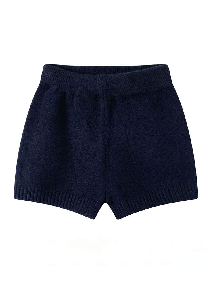 Men's Loose-Fit Casual Solid-Color Knit Shorts