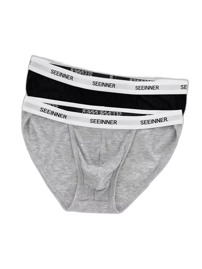 3 Pack Men's Sporty Cut Comfy Waistband Moisture-Wicking Briefs