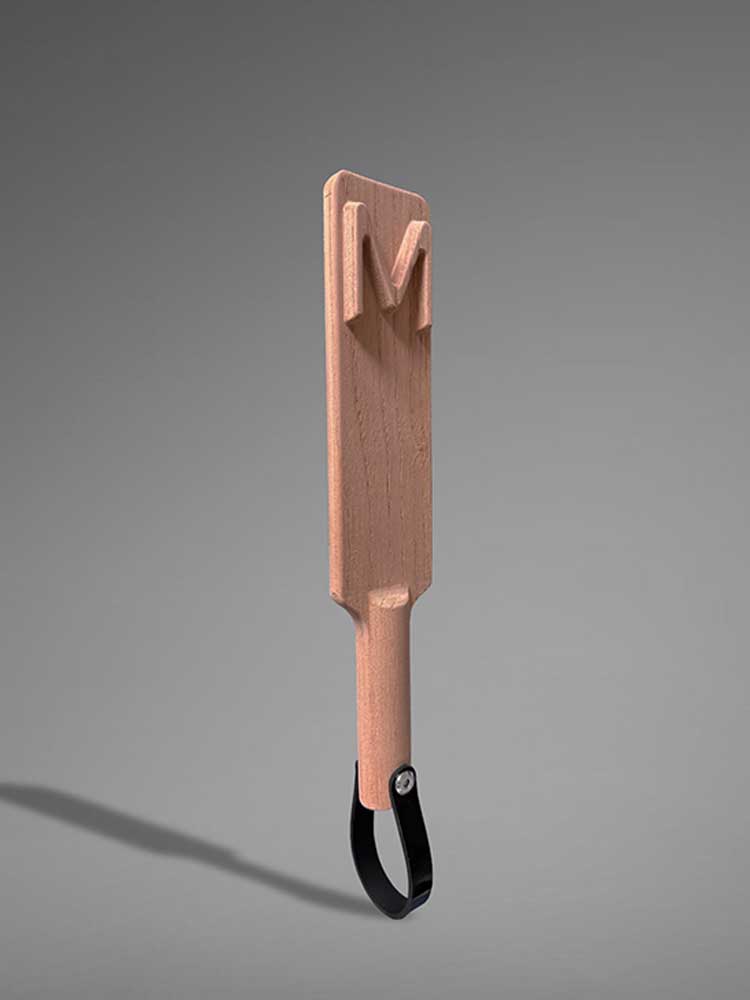 Unisex Paw & M Print Wooden Spanking Paddle