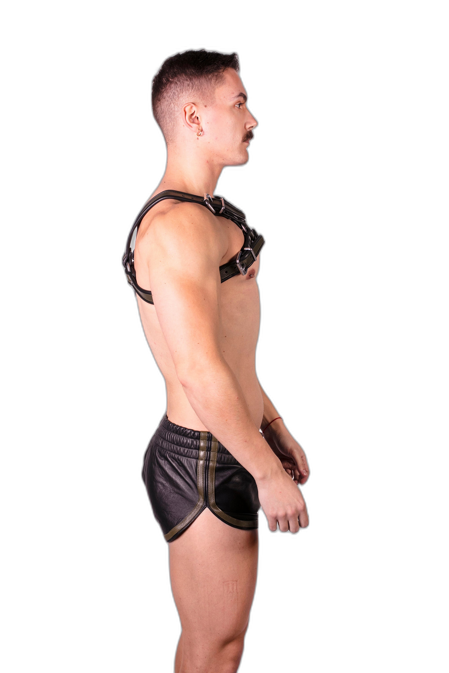 Prowler RED Leather Bull Harness Black/Green