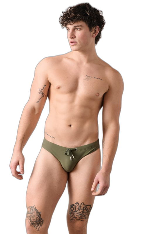 SURGE Swim Briefs - Army Green