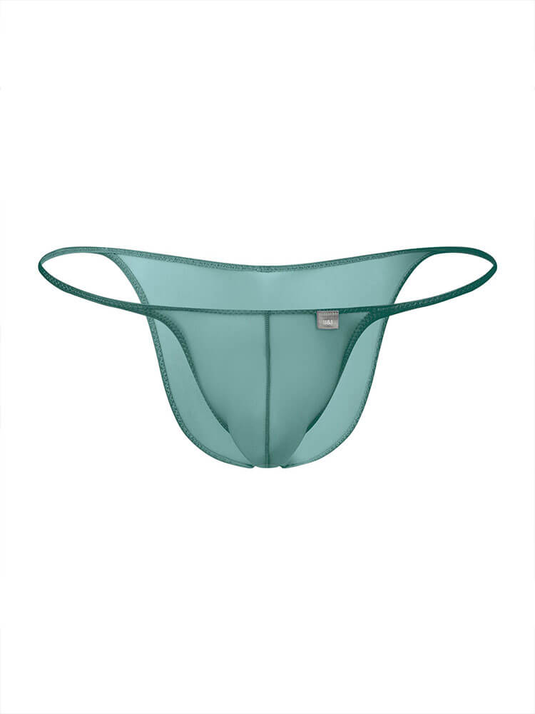 Men's Sexy Semi-Covering Ice Silk Bikini Thong