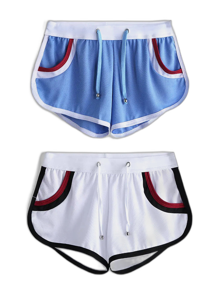 2 Pack Drawstring Leisure Men's Loose Boxer Shorts