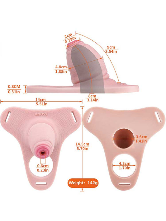 SM Simulated Penis Silicone Chastity Pants