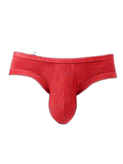 2 Pack Men's Low Rise Back Hollow 3D U-convex Large Pouch T-Back Briefs