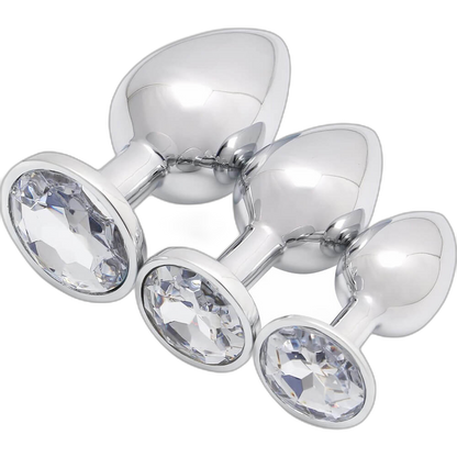 Jeweled Metal Butt Plug Set