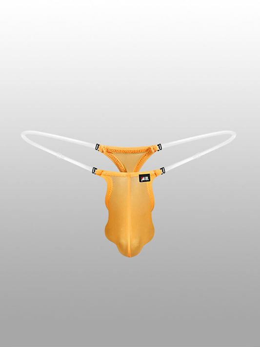Men's Sexy Transparent Belt High Elastic Thong