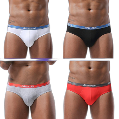 4 Pack Modal U Convex Pouch Seamless Briefs for Men