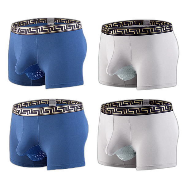 4 Pack Separate Ball Pouch Breathable Trunks