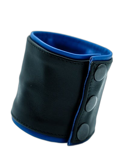 ruff GEAR Double Tone Leather Wrist Strap Wallet Blue Black